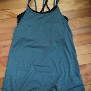 Camisole de sport et bra intégrées, XS, gris